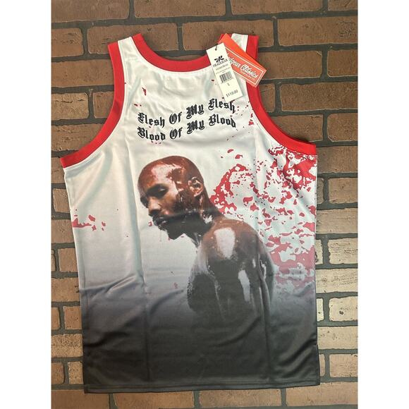 DMX -White Flesh of My Flesh Headgear Classics Basketball Jersey~Never Worn~L XL - Picture 2 of 9